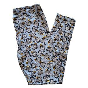 LulaRoe Legging Blue Eagle Bird Independance Patriotic Womens Plus Tall Curvy TC